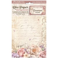 Stamperia - Romance Forever Collection - A6 Rice Paper - Backgrounds - 8 Pack