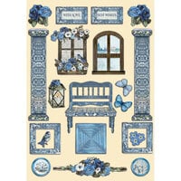 Stamperia - Blue Land Collection - Colored Wooden Shapes