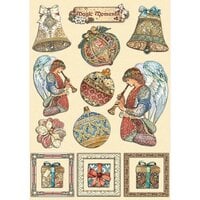 Stamperia - Christmas Greetings Collection - Colored Wooden Shapes