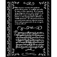 Stamperia - Vintage Library Collection - Media Stencils - Letters