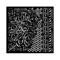 Stamperia - Orchids And Cats Collection - Stencils - Orchid Pattern