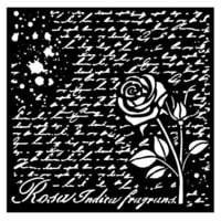 Stamperia - Rose Parfum Collection - Stencils - Manuscript with Rose