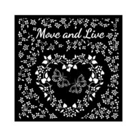 Stamperia - Sunflower Art Collection - Media Stencils - Move and Live Heart