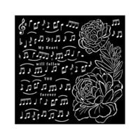 Stamperia - Precious Collection - Stencils - Music and Peony