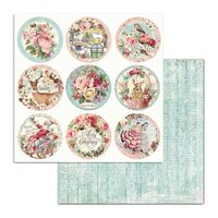 Stamperia - Pink Christmas Collection - 12 x 12 Double Sided Paper - Christmas Rounds