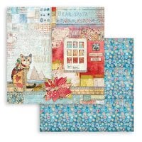 Stamperia - Christmas Patchwork Collection - 12 x 12 Double Sided Paper - Cat