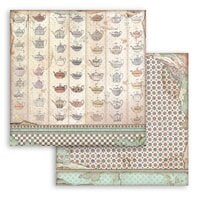 Stamperia - Alice Forever Collection - 12 x 12 Double Sided Paper - Tea Cup Texture