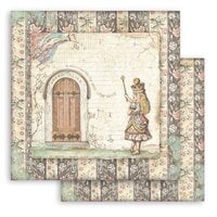 Stamperia - Alice Forever Collection - 12 x 12 Double Sided Paper - Alice's Door