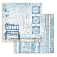 Stamperia - Blue Land Collection - 12 x 12 Double Sided Paper - Bench