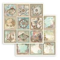Stamperia - Songs Of The Sea Collection - 12 x 12 Double Sided Paper - Tags