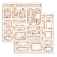 Stamperia - Romance Forever Collection - 12 x 12 Double Sided Paper - Tags