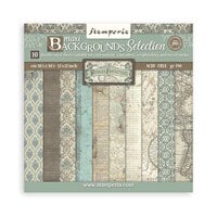 Stamperia - Voyages Fantastiques Collection - 12 x 12 Paper Pad - Backgrounds