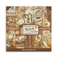 Stamperia - Coffee And Chocolate Collection - 8 x 8 Paper Pad