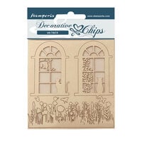 Stamperia - Welcome Home Collection - Create Happiness - Embellishments - Decorative Chips - Windows