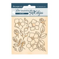 Stamperia - Romantic Collection - Decorative Chips - Christmas Flowers