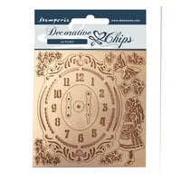 Stamperia - Alice Forever Collection - Embellishments - Decorative Chips - Alice Clock