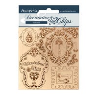 Stamperia - Alice Forever Collection - Embellishments - Decorative Chips - Alice Keys And Frames