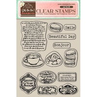 Stamperia - Create Happiness Oh La La Collection - Clear Acrylic Stamps - Labels