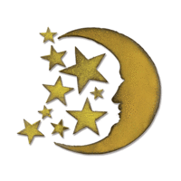 Sizzix - Tim Holtz - Alterations Collection - Bigz Die - Crescent Moon and Stars