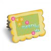 Sizzix - Framelits Die - Card, Scallop with Flowers and Sentiments Drop-ins