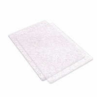 Sizzix - Accessory - Cutting Pads, Standard, 1 Pair - Clear with Silver Glitter
