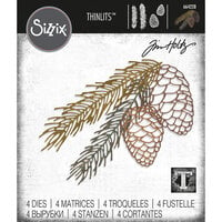 Sizzix - Tim Holtz - Christmas - Thinlits Dies - Pine Branch