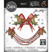 Sizzix - Tim Holtz - Christmas - Thinlits Dies - Deck the Halls, Colorize