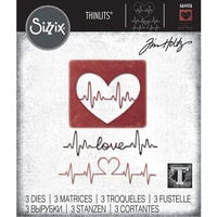 Sizzix - Tim Holtz - Thinlits Dies - Heartbeat