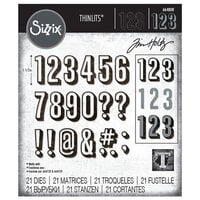 Sizzix - Tim Holtz - Thinlits Dies - Alphanumeric Shadow Numbers