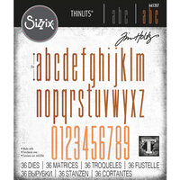 Sizzix - Tim Holtz - Thinlits Dies - Alphanumeric Stretch Lower and Numbers