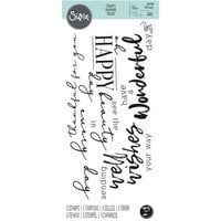 Sizzix - Clear Acrylic Stamps - Sunnyside Sentiments - Set 05