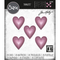 Sizzix - Tim Holtz - Thinlits Dies - Stacked Tiles - Hearts