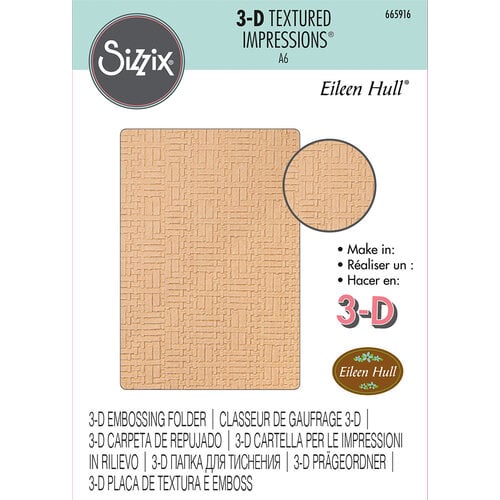 Sizzix 3-D Textured Impressions Embossing Folder, Multicolor