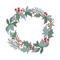 Sizzix - Making Tool Collection - Layered Stencils - Holly Wreath