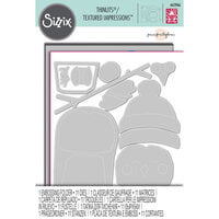 Sizzix - Christmas - Thinlits Dies and Textured Impressions Embossing Folder - Cozy Owl