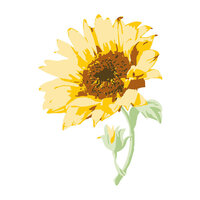 Sizzix - Clear Acrylic Stamps - Layered Sunflower