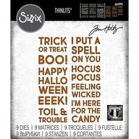 Sizzix - Tim Holtz - Halloween - Thinlits Dies - Bold Text