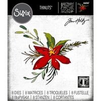 Sizzix - Tim Holtz - Christmas - Thinlits Dies - Holiday Brushstroke - Set 03