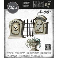 Sizzix - Tim Holtz - Halloween - Thinlits Dies - Graveyard Colorize