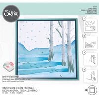 Sizzix - Christmas - Layered Stencils - Winter Scene