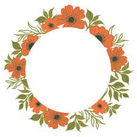 Sizzix - Clear Acrylic Stamps - Botanic Wreath