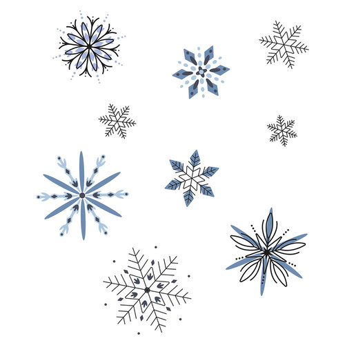 Sizzix - Clear Photopolymer Stamps - Tiny Snowflakes