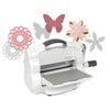 Sizzix - Big Shot Foldaway Machine - White and Gray - With Dainty Doily, Little Butterfly and Pretty Flower Thinlit Dies