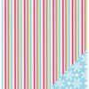 Three Bugs In a Rug - Snow Much Fun Collection - 12 x 12 Double Sided Paper - Snow Stripe