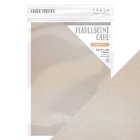 Tonic Studios - Harvest Moon Collection - Craft Perfect - Pearlescent Card - 8.5 x 11 - Coffee Cream - 5 Pack