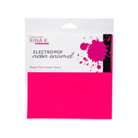 Rina K Designs - 6 x 6 Neon Enamel Transfer Sheets - Poppin' Pink - 12 Pack