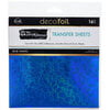Therm O Web - iCraft - Deco Foil - 6 x 6 Transfer Sheets - 16 Pack - Blue Waves