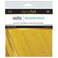 Therm O Web - Unity - Deco Foil - 6 x 6 Transfer Sheet - Gold Glitter