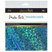 Therm O Web - iCraft - Deco Foil - 6 x 6 Transfer Sheets - Heart of the Ocean