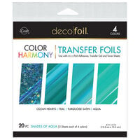 Therm O Web - iCraft - Deco Foil - Color Harmony - Transfer Sheet - Shades of Aqua